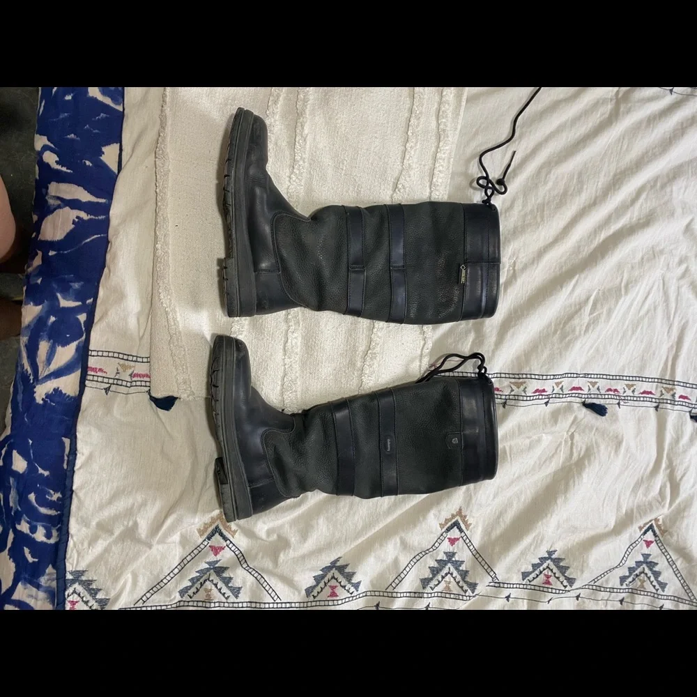 Dubarry of Ireland Black Two-Tone Tall Winter Boots